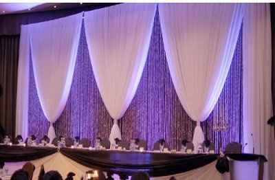 Who's having a Backdrop at their reception behind the head or sweet heart table???