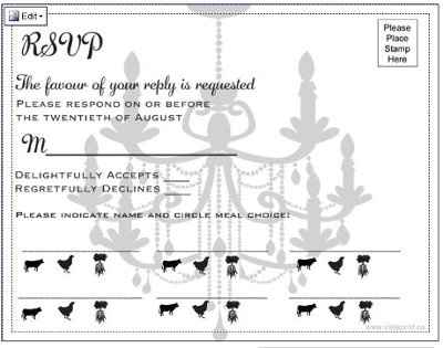 RSVP - postage question *pics*