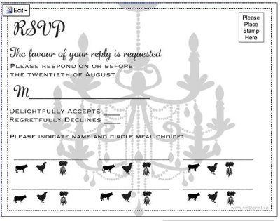 RSVP - postage question *pics*