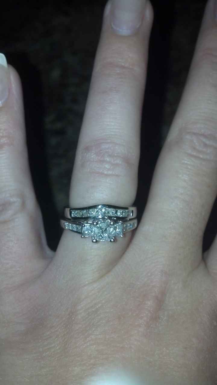 show me your wedding band e-ring combos! :D