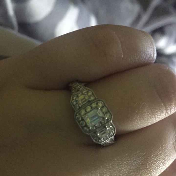 Emerald cut wedding band