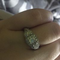 Emerald cut wedding band