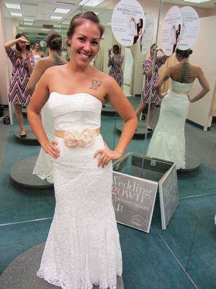 YOU GUYS.  I picked up my dress today!