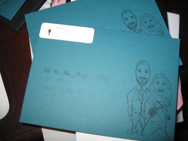 addressing invitations/and sending them off