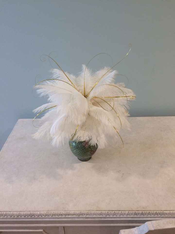 Opinions on DIY feather centerpiece