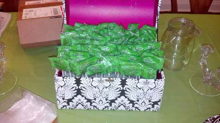 My black and white with a splash of apple green wedding!!!!