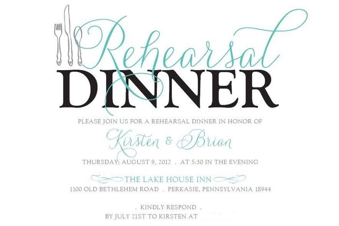 Please check my rehearsal dinner invite