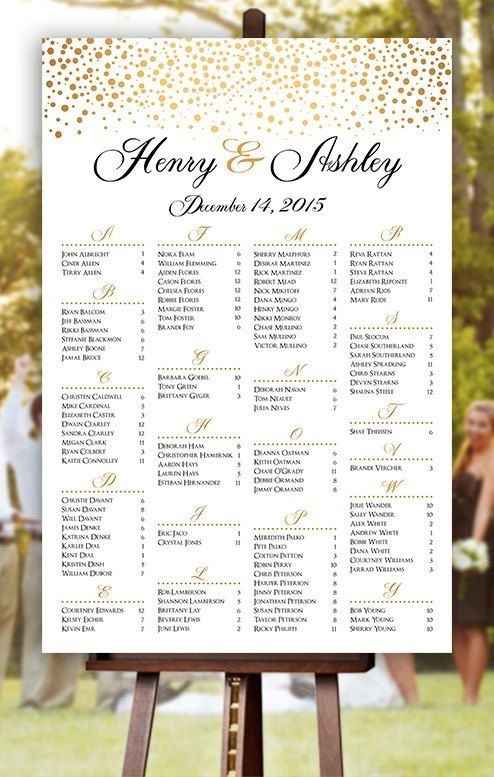 diy wedding seating chart poster