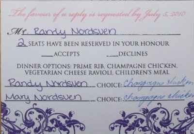 rsvp wording