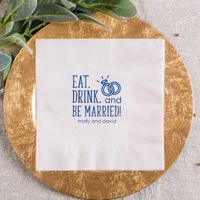 Linen-like wedding napkins