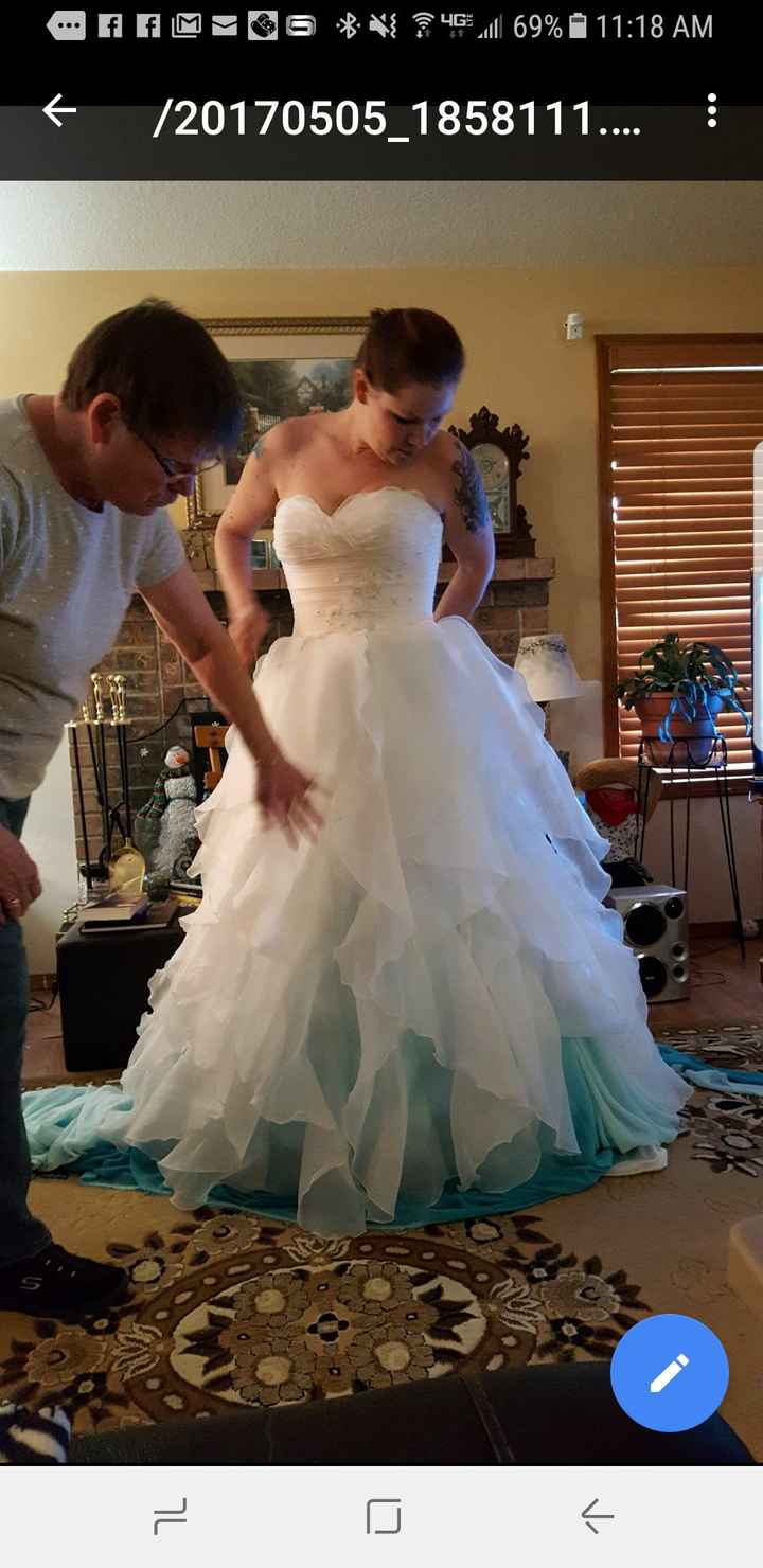 Colored wedding dress, anyone?