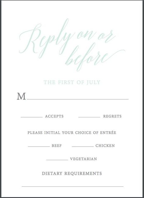 Shoot, just thought of something, my RSVP's have menu choices but how do I know who is having what? 