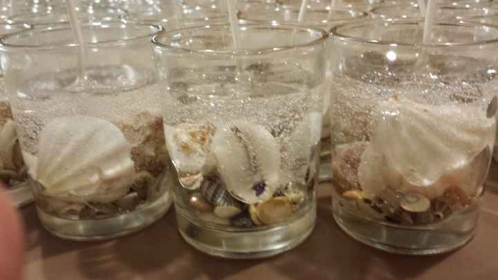 Beach Candle Wedding Favors are done!