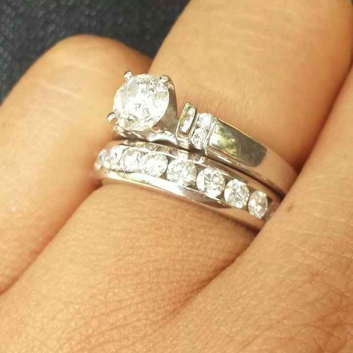 show me your wedding band e-ring combos! :D