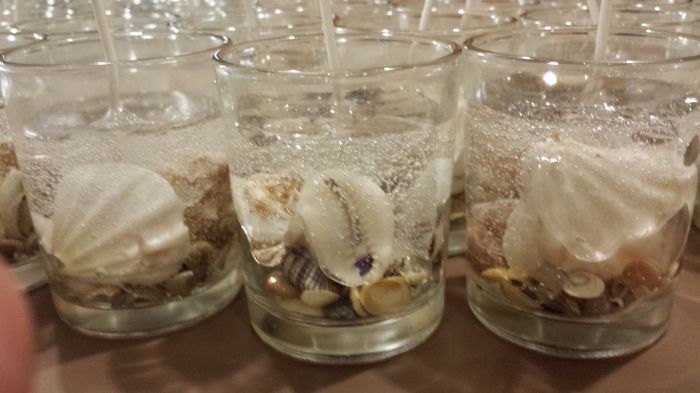 Beach Candle Wedding Favors are done!