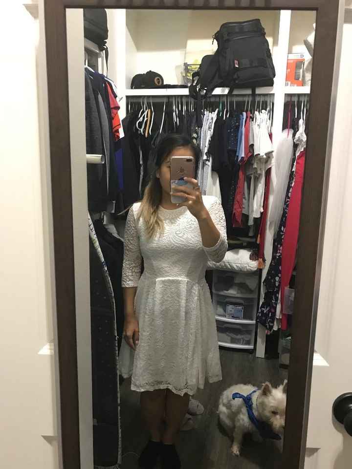 this is another dress that I'm also comfortable in; simple little white dress