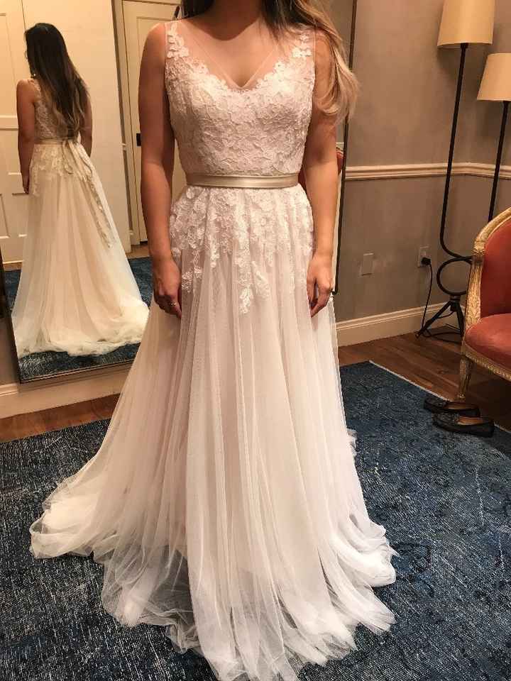 front of dress, but the sash will be a blush/pink color 