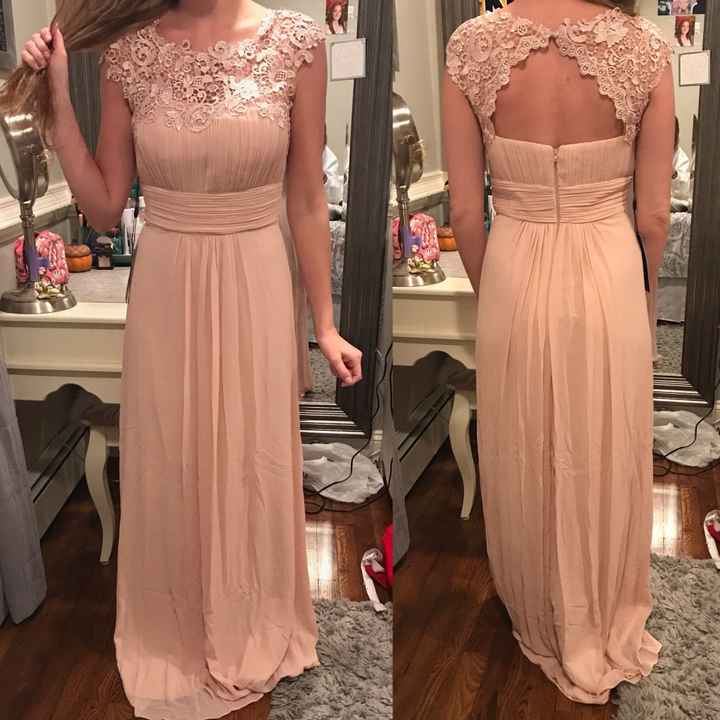 My girls bridesmaid dresses both under $40