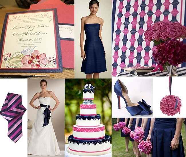 What colors go with navy blue ?