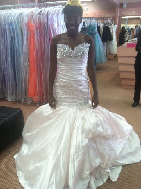 Show me you in your dress versus the model!