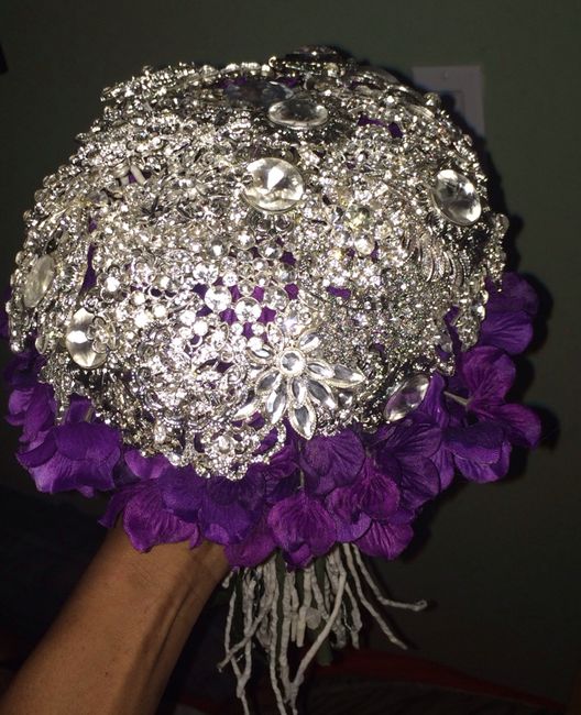 To everyone who helped with my brooch bouquet yesterday. I redid it.  Before and After Pic!