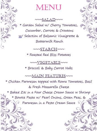 Are you having menu cards?