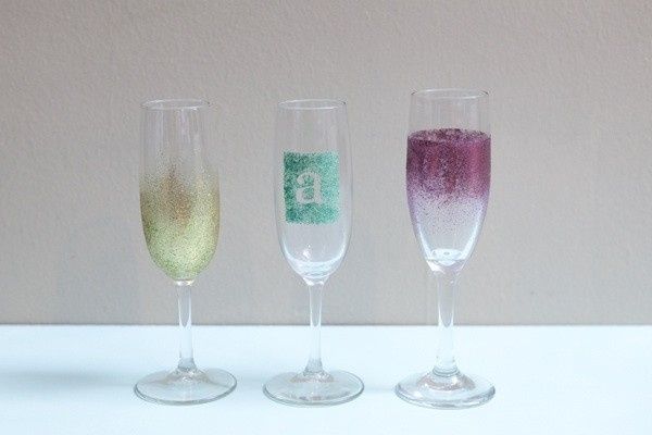 Cool DIY idea for your bridemaids gift. Not hard at all: Personalized champagne glasses. (Pic)