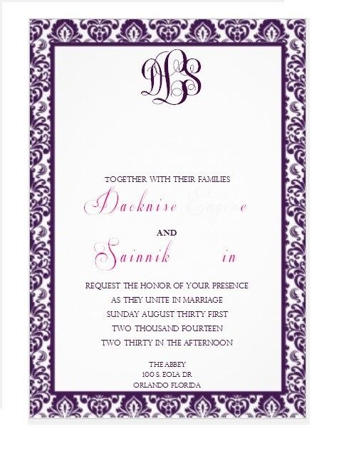 What do you think about my diy invite?? Suggestions welcome.