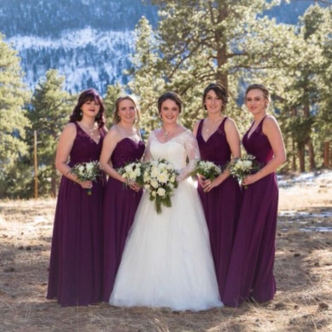 Are you matching all of your bridesmaids dresses or will they all be different styles? - 1