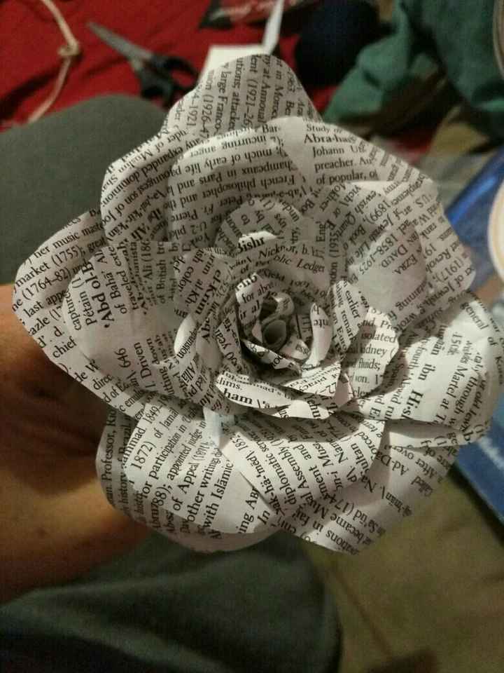 Paper flowers in bouquet - 1