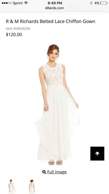 Prom dress as wedding dress?