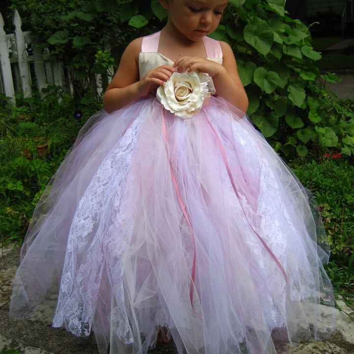 Flower girl in white.