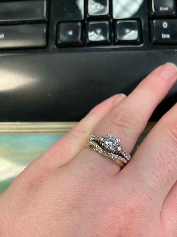 Show me your engagement rings and bands - 1
