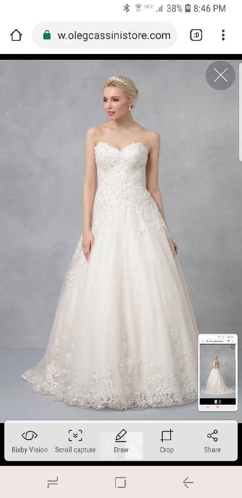 Does your wedding dress have lace, beading, or both? - 1