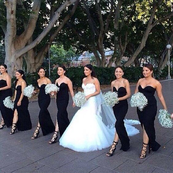 Bridesmaids in white or black? 1