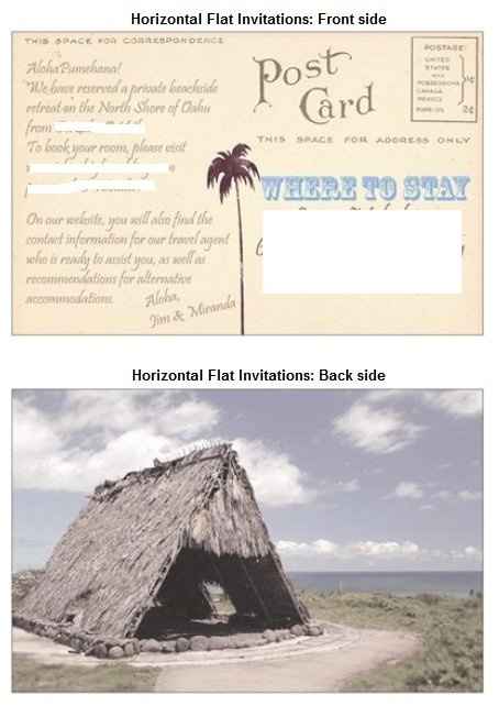 My wacky wedding invitation inserts (with pics)