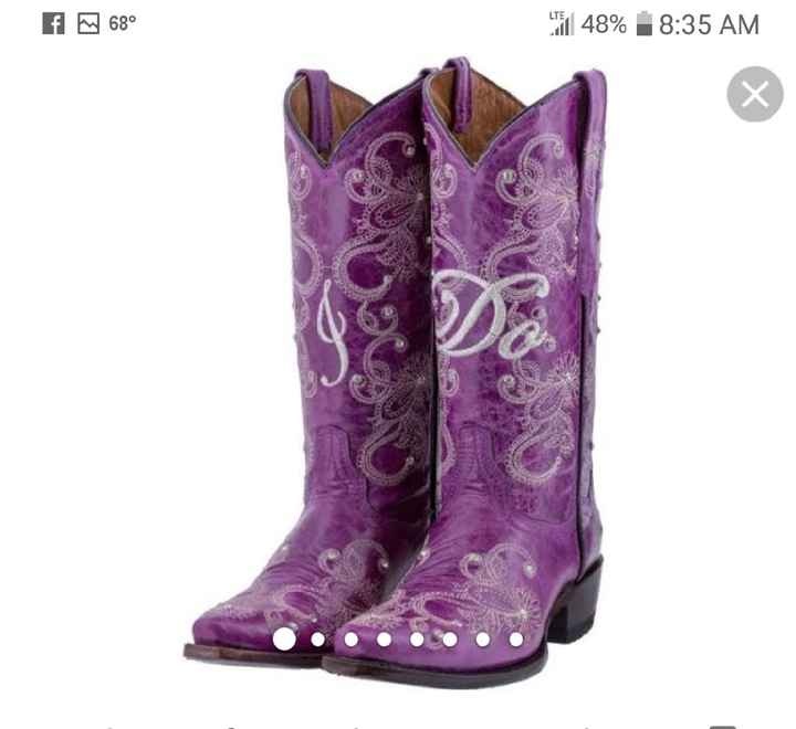 Any colorful or unique shoes you wore under your wedding dress? - 1