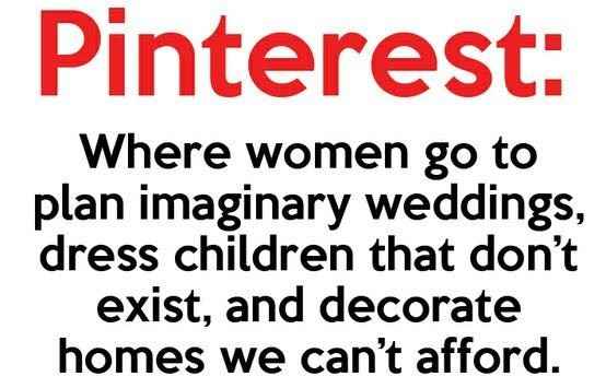 Something funny for all you Pinterest wedding lovers out there.