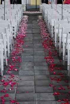 Decorating outdoor ceremony space