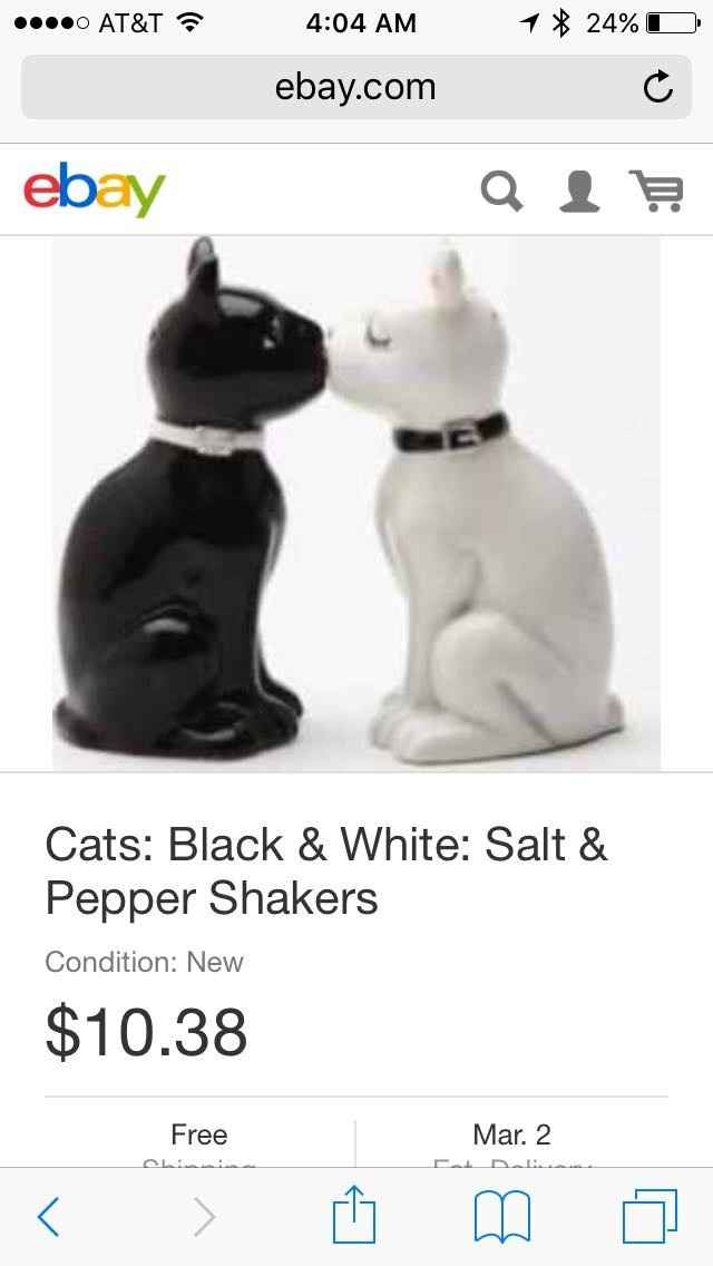 salt & pepper shakers as cake topper?
