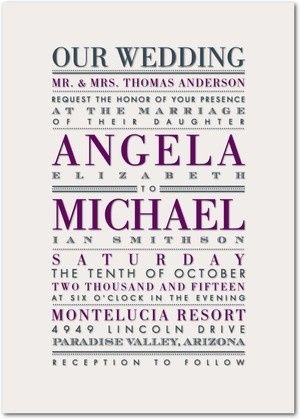 Invitation from wedding paper diva