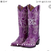 Any colorful or unique shoes you wore under your wedding dress? - 1