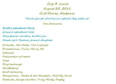 Wedding Programs - Please share