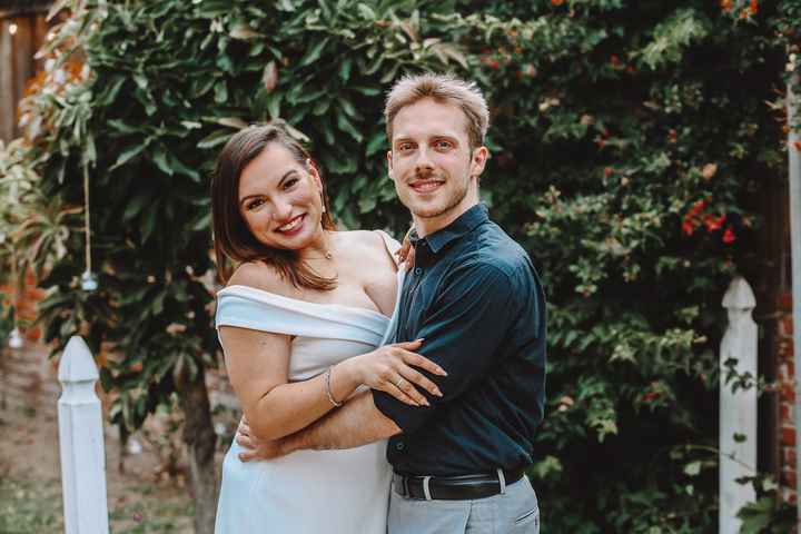 Engagement party couple photo