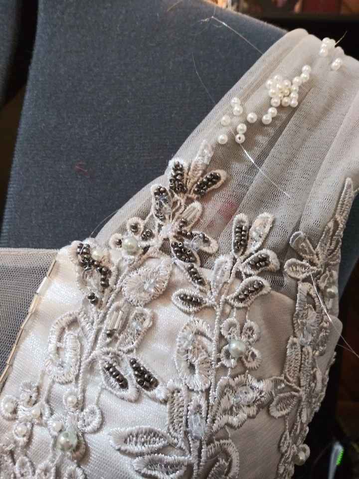 Beading my wedding dress - 1