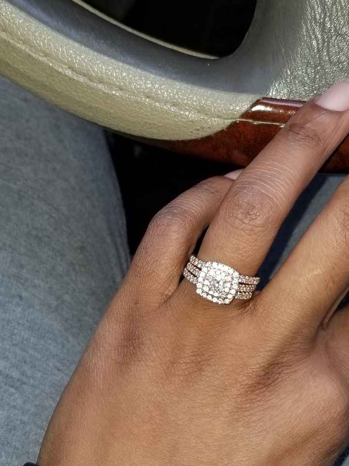 Who has a rose gold ring? - 1