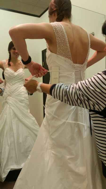 First wedding dress fitting