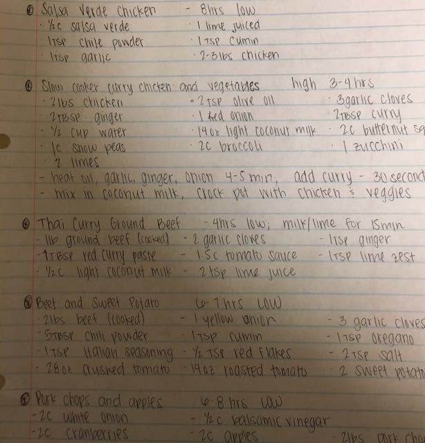 NWR- Crockpot recipes