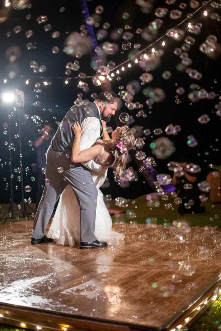 When your first dance is from the Little Mermaid, why not have bubbles?