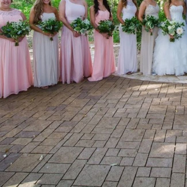 Blue & Pink Wedding? Has Anyone Had MOH/BM in Different Color?